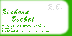richard biebel business card